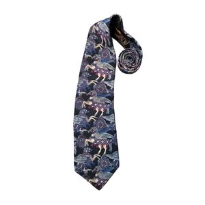 Vtg The Metropolitan Museum of Art Silk Tie Mythical Pegasus Medieval Pattern